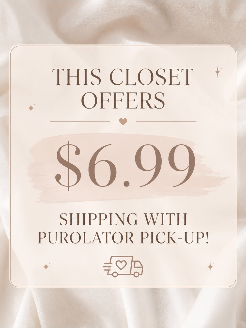$6.99 Purolator or Canada Post Options Available